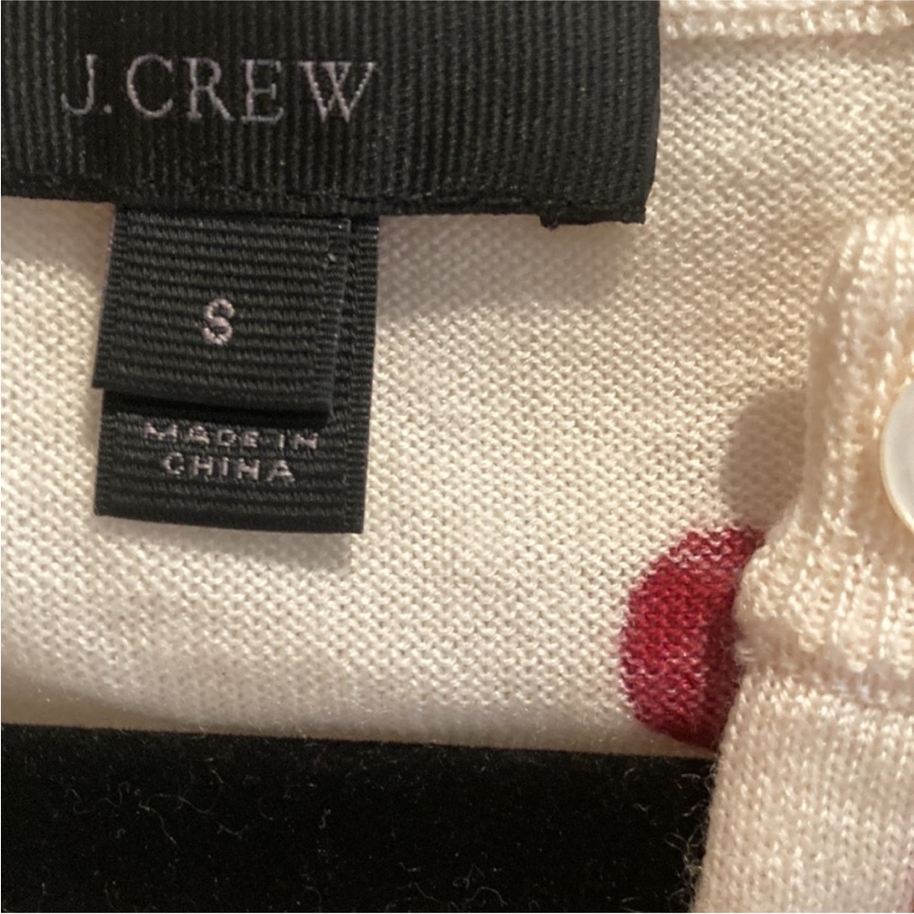J. Crew Cream Jackie Sweater Set with Red Sequin Accents - Picture 2 of 8